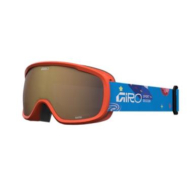 Imagem de Giro Óculos de esqui Buster Kids - Óculos de snowboard para jovens, meninos, meninas - Foguete azul - Rosa âmbar
