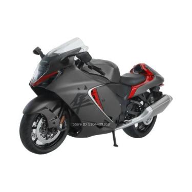 Imagem de Meninos Escala 1:9 SUZUKI HAYABUSA Modelo De Motocicleta Brinquedo Lig