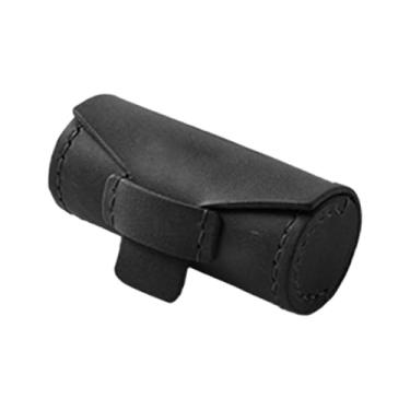 Imagem de oshhni Mini bolsa de couro para batom, elegante, pequena, presente para mulheres, uso diário, bolsa para batom, Preto