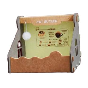 Imagem de Generic Cama de feltro para gatos, móveis para animais de estimação, decoração adorável e respirável, antiderrapante e resistente a arranhões, caverna para, Marrom