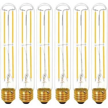 Imagem de Dlh western T10/T30 Lâmpada LED Edison 6W E26 regulável para arandelas de parede, luminária e tubo industrial, pacote com 6