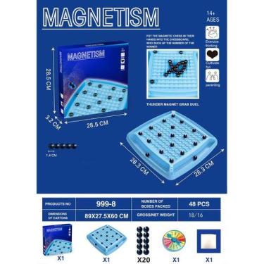 Imagem de Tabuleiro de jogo de xadrez com sensor magnético 28,2x28,2x3,2cm com M