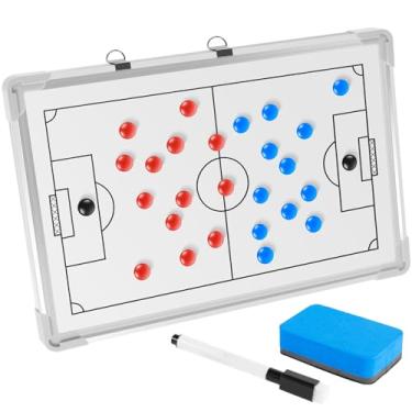 Imagem de FALESOUL Placa de futebol, kit de prancheta magnética tática de futebol, placa de estratégia portátil com apagamento a seco, prancha de basquete, placa de futebol montada na parede)