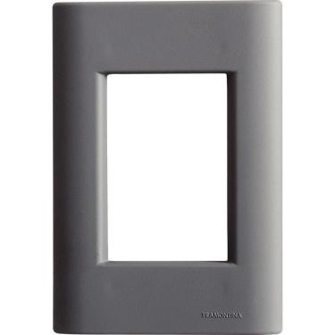 Imagem de Placa 3 Postos 4x2 Tramontina Giz Titânio Soft Touch Sem Suporte Tramontina