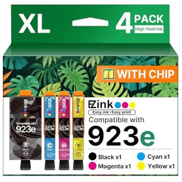 Imagem de Cartucho de tinta 923e para usar com impressora jato de tinta Pro 8135e