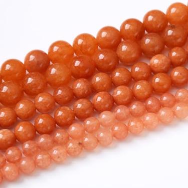 Imagem de Miçangas redondas soltas de aventurina vermelha escura de 10 mm, contas de pedra de energia de cristal para fazer joias, colar de pulseira DIY