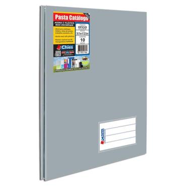 Imagem de Pasta catálogo ofício 5337 prata com10 plásticos Chies