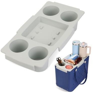 Imagem de TOYORK Bandeja de topo para acessórios de bolsa Bogg, suporte de copos, organizador de mesa superior para sacola original XL Bog Beach