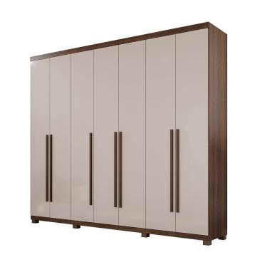 Imagem de Guarda Roupa Istambul 7 Portas Benetil Imbuia/off White