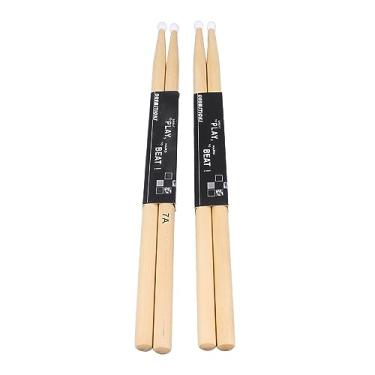 Imagem de Baquetas Em Madeira Maciça de Bordo 7A Com Ponta de Nylon, 2 pares. Acessórios Profissionais para Instrumentos de Percussão