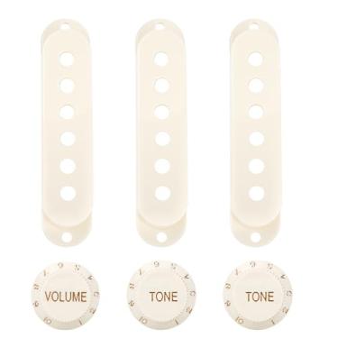 Imagem de Banworks Capas de captador SSS de bobina única 52,5/52,5/52,5 mm SSS 24 estrias 2T1V Conjunto de botões de controle de tom de volume para guitarras elétricas Fender Stratocaster Strat ST JT/XNTZ-04