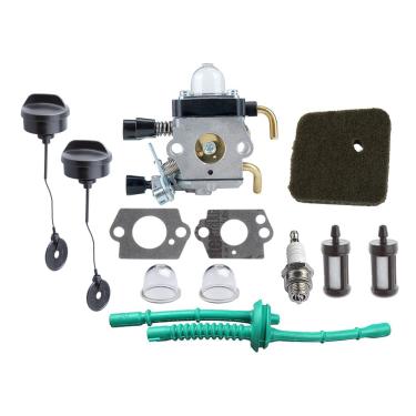 Imagem de Hippotech C1Q-S97, 4140 120 0612 Carburador com kit de linha de combustível de filtro de ar e tampa de combustível a gás para STIHL FS38 FS45 FS46 FS55 KM55 HL45 FS45L FS45C FS46C FS55C FS55R FS55RC cortador de cordão de comedor de erva