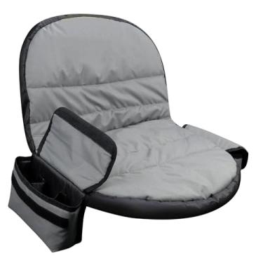 Imagem de Generic Capa de assento para cortador de grama com acolchoamento, capa de assento para trator, resistente para assentos de 12,5 a 14 polegadas de altura, Cinza