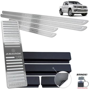 Imagem de Descanso Soleira Amarok V6 Highline 18 20 Prata Baixo Relevo