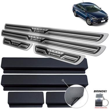 Imagem de Soleira de Porta gravação Em Preto Alto Relevo Virtus Sense