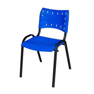 Imagem de Kit com 4 Cadeiras Iso Fixa Plástico Polipropileno Empilhável Igreja E