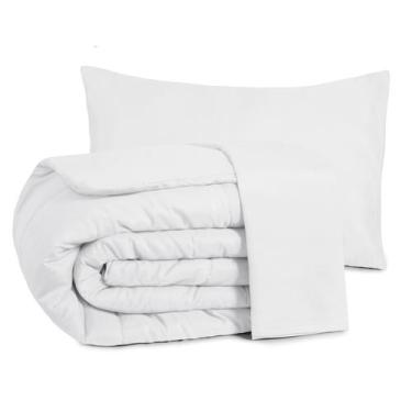 Imagem de Kit Edredom Casal Queen 3 Peças Margarida Cama Box - Mr Dias, Branco