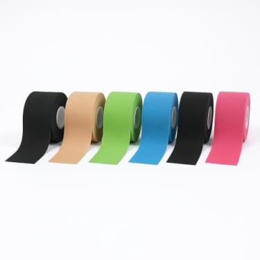 Imagem de Bandagem Elastica Adesiva Fita Kinesiology Tape Para Lesão Muscular Fisioterapia Funcional 5m Rolo 5x5cm Evita Lesões Cores Sortidas