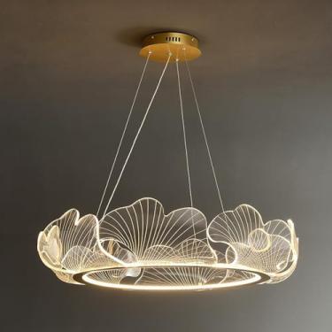 Imagem de Lustres de flor de lótus para sala de jantar Lustre LED regulável remoto Lustre de meados do século moderno Luminárias pendentes Lustre vintage de fazenda para quarto Sala de estar Cozinha I