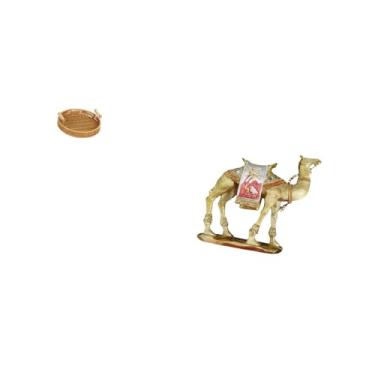 Imagem de Fenteer Cesta de Frutas de Trançada, Tigela de Resina para Servir Lanches, Escultura, Prato de Pão, Ornamento para Mesa, Entrada, Prateleira, Sala de E