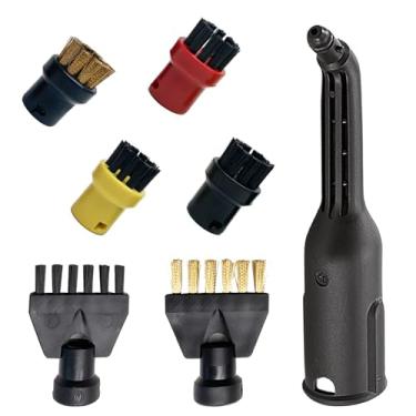 Imagem de Acessórios de escova de vapor, bocal de vapor, escova de limpeza a vapor para remoção de poeira, cabeça de escova de esfregão a vapor compatível com peças de reposição para limpador a vapor Karcher