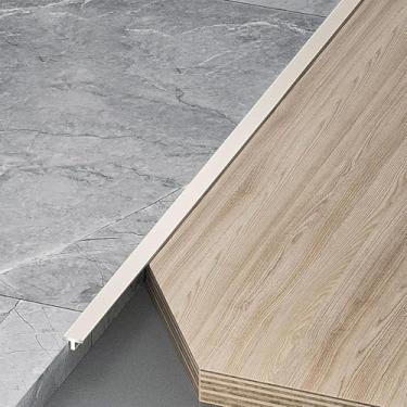 Imagem de Perfil De Transição De Alumínio Anodizado, Trilho De Compensação Plano Para Azulejos & Laminados - 3 Peças, Tiras De Extremidade De 100cm Para Acabamento De Piso E Tra, Aprikosenasche, Breite: 4mm