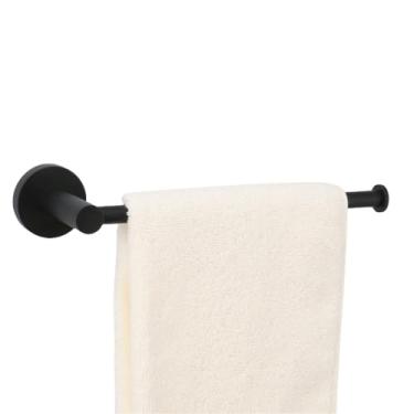 Imagem de Acessórios de banheiro de aço inoxidável, toalheiro preto fosco, suporte de papel higiênico, gancho de barra de toalha, conjunto de ferragens de vaso sanitário, com tampa (barra de cavilha)