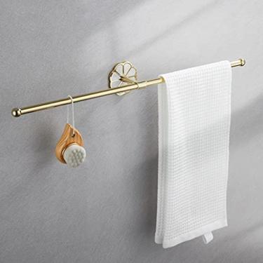Imagem de Toalheiros de latão toalheiro barra de toalha de mão montada na parede suporte de toalha de banheiro panos de prato de cozinha cabide toalheiro/toalheiro de banho 60 cm (barra de toalha bidirecional