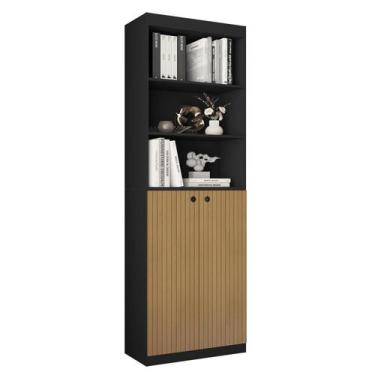 Imagem de Estante Livreiro quarto escritório sala Com 5 Prateleiras e 2 Portas G