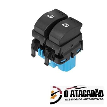 Imagem de Interruptor renault megane ii duplo fundo azul - KIT GLASS
