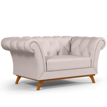 Imagem de Sofá 2 Lugares Para Sala de Estar Império 150 cm D02 Veludo Bege C-309 - Lyam Decor