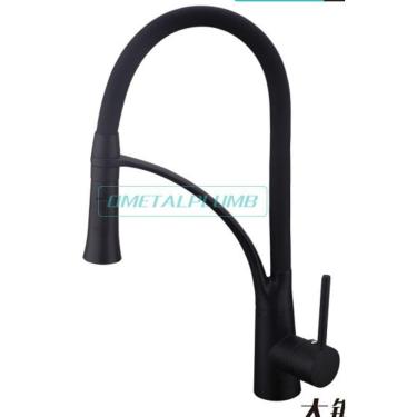 Imagem de Torneira Cozinha Gourmet Monocomando Flexível Preta Premium Cor:preto