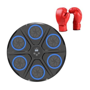 Imagem de oshhni Música Boxing Machine Rhythm Wall Target Wall Mounted Crianças Adultos Música Boxe Target para Karatê Taekwondo, Luvas para Adultos