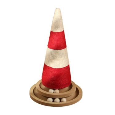 Imagem de Ioensy Arranhador para gatos, brinquedo para animais de estimação, decoração para casa, garra de trituração para gatos internos com bola interativa,
