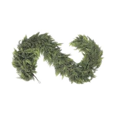 Imagem de predolo Guirlanda de Natal, enfeite de decoração de Natal, planta artificial decorativa para caminho de mesa, centro de mesa, lareira, guirlanda de festa