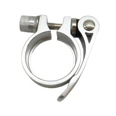 Imagem de Zxpjkyu Braçadeira de Canote de Selim de Bicicleta com Diâmetro Interno de 38 Mm, Braçadeira de Canote de Selim de Bicicleta com Liberação Rápida para Ciclism, Prata, Tamanho real