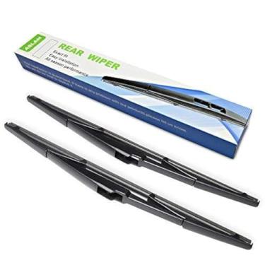Imagem de Lâmina de limpador traseira, lâminas de limpador de para-brisa traseira ASLAM tipo E para substituição de equipamento original, ajuste exato (pacote com 2)ASLAM 14A(for Rear Windshield) preto Type E-14A