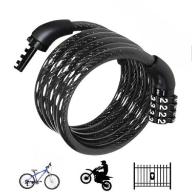 Imagem de Cadeado Bicicleta Reforçado Cabo De Aço Bloqueador Senha