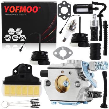 Imagem de YOFMOO Kit de carburador compatível com motosserra 021 023 025 MS210 MS230 MS250 WT-286 WT-215 Zama C1Q-S11E C1Q-S11G 1123-120-0603 1123-120-0605 Carburador com Tampa de Óleo Combustível de Filtro