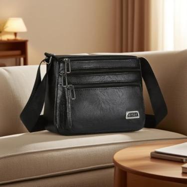 Imagem de Bolsa tiracolo portátil para homens e mulheres, mochila masculina clássica de ombro, mochila para o peito, para caminhadas, viagens