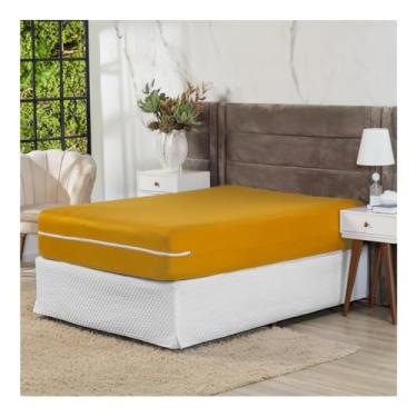 Imagem de Capa de Colchão com Ziper Queen (Mostarda)