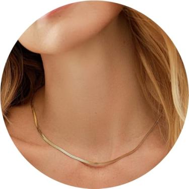 Imagem de Colar elegante de corrente de cobra plana com fecho lagosta, joia minimalista leve polida para mulheres, 2 mm de largura, ajustável 35 a 50 cm, 2mm 20inch, Aço inoxidável, Sem Pedra Preciosa