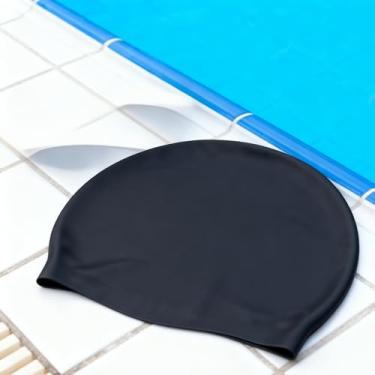 Imagem de Touca de natação de silicone para proteção capilar contra cloro