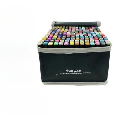 Imagem de 80/100/120/168 Cores Touch marker Caneta Marcadora Com Ponta Dupla/Pintura De Arte/Aquarela/Material Escolar/Escritório (Caneta marcadora-168PC)