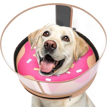 Imagem de Didopet Cone inflável para cães com escudo transparente, coleira protetora de donut para cães após cirurgia para parar de lamber, cone macio para pequenos animais de estimação, coleira de recuperação