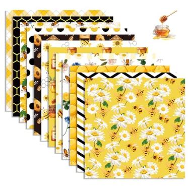 Imagem de JOINFANXIN Bloco de papel para scrapbook de girassol, 24 peças de papel decopodge dupla face padrão de abelha para scrapbooking faça você mesmo fundo decorativo suprimentos para fazer cartões