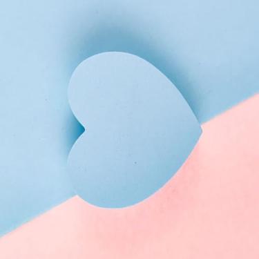 Imagem de Bloco de notas bloco de notas funcionários estudantes bloco de notas em forma de coração agenda caderno 120 folhas notas adesivas papelaria (azul)