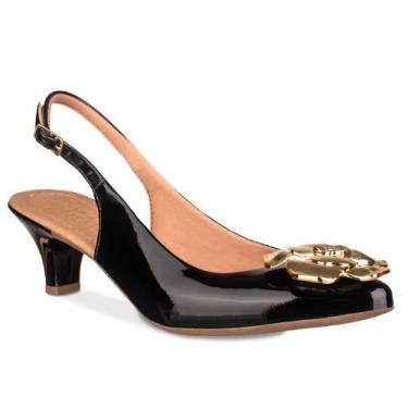Imagem de Scarpin Slingback Feminino Salto Baixo Fino Aberto Atras Sapato Boneca