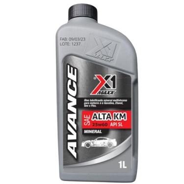 Imagem de Óleo De Motor X1 Mineral Alta Quilometragem Sae 25w60 Api Sl Para Carr