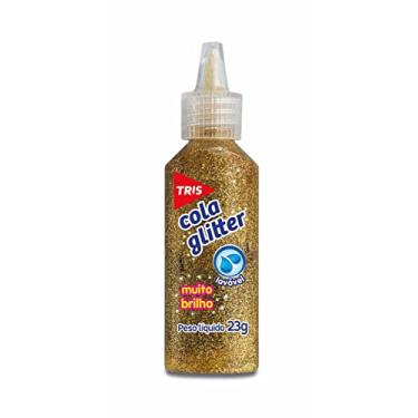 Imagem de Cola Glitter Shrink, Ouro, 276g, 12 tubos, Tris